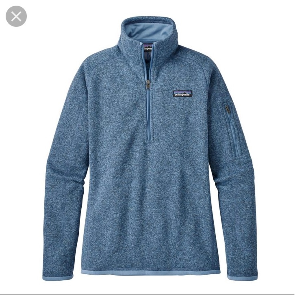 Blue Patagonia half zip pullover